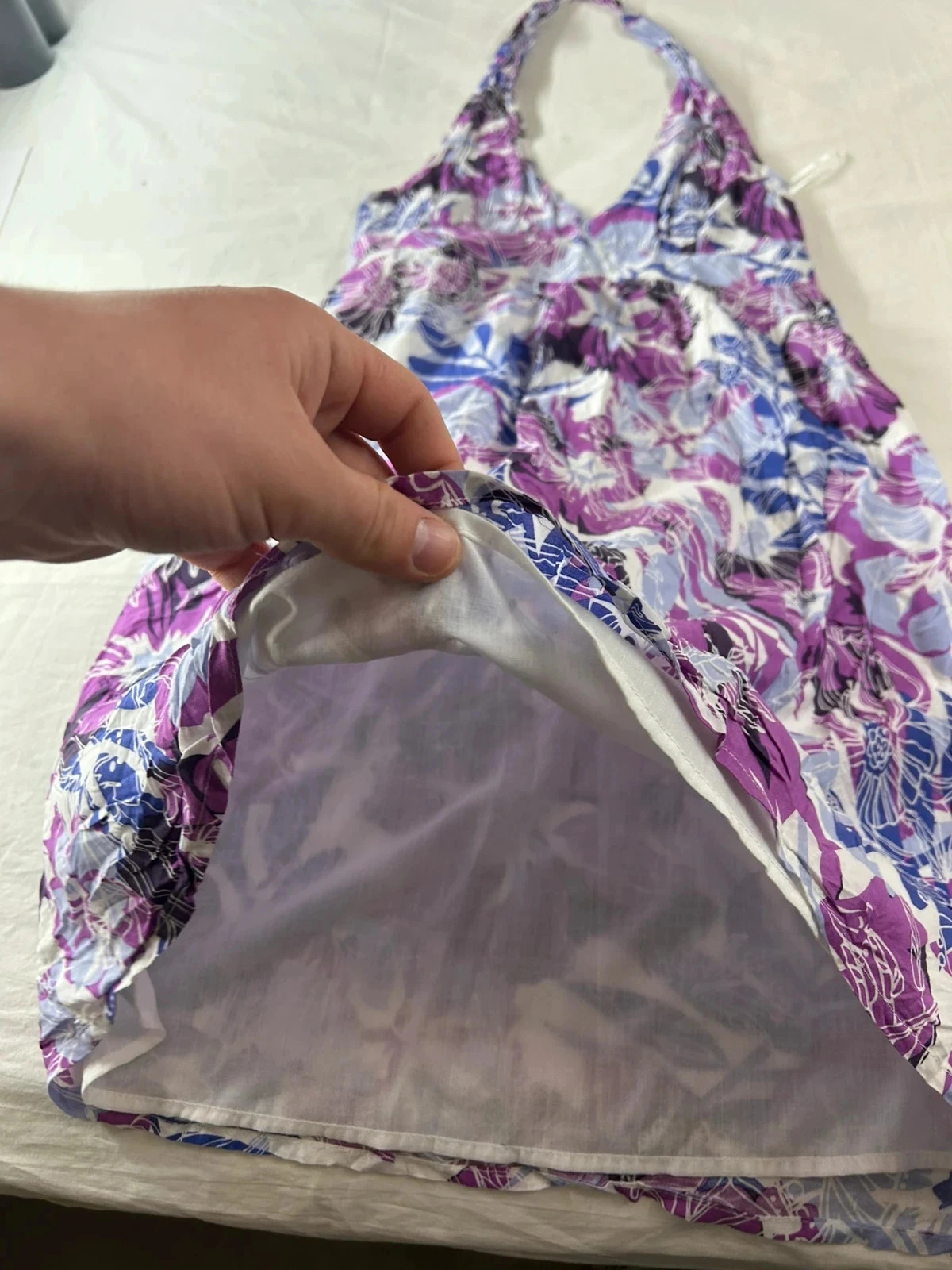 Paarse zomerjurk met open rug promod – photo 14